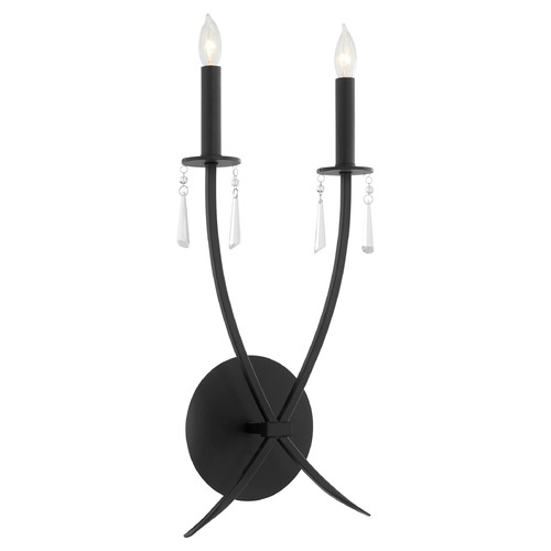 Quorum Lighting Majesty Matte Black Sconce by Quorum Lighting 521-2-59