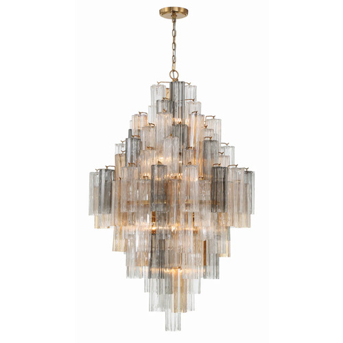 Crystorama Lighting Addis 20-Light Chandelier in Aged Brass by Crystorama Lighting ADD-319-AG-AU
