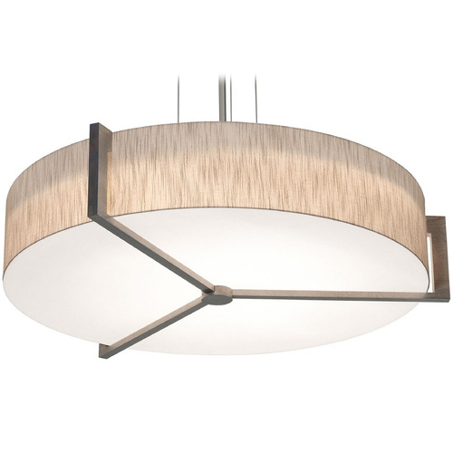AFX Lighting Afx Lighting Apex Satin Nickel LED Pendant Light with Drum Shade APP3044L5AJUDWG-JT