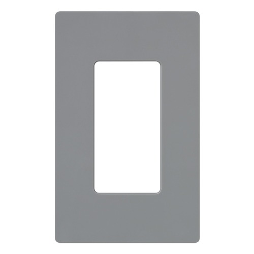 Lutron Dimmer Controls Designer Style 1-Gang Gloss Wall Plate in Gray CW-1-GR
