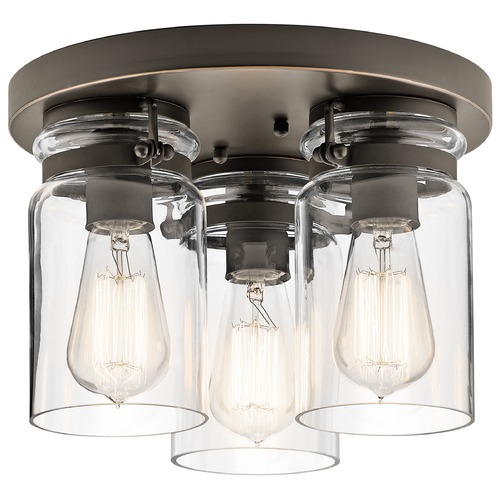 Kichler Lighting Brinley 11.75-Inch Flush Mount by Kichler Lighting 42891OZ