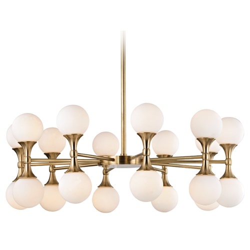 Hudson Valley Lighting Astoria 20-Light Chandelier in Aged Brass by Hudson Valley Lighting 3320-AGB