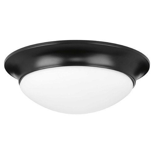 Progress Lighting Etched Glass Flush Mount Black 2-Light Flush Mount by Progress Lighting P350147-031