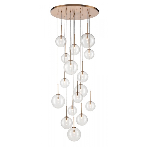 Avenue Lighting Delilah 16-Light Pendant in Aged Brass by Avenue Lighting HF4266-AB