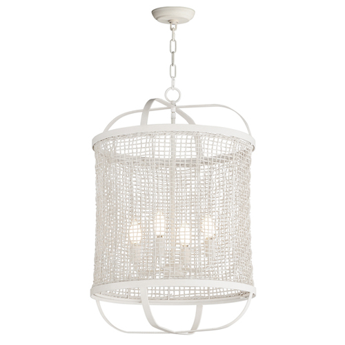 Maxim Lighting Cestino 19-Inch Pendant in Weathered White by Maxim Lighting 22474WWT