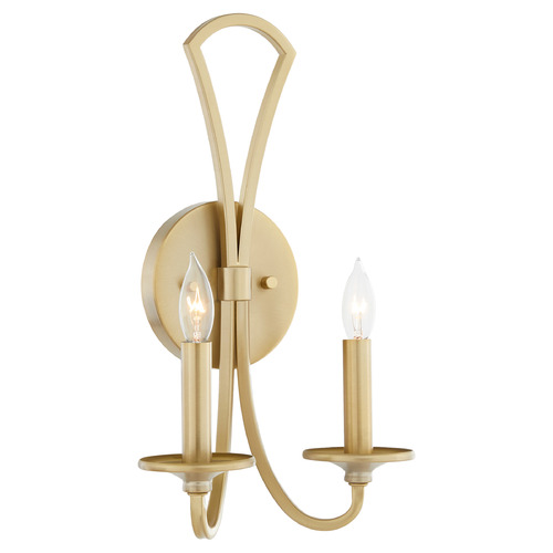 Quorum Lighting Maryse Aged Brass Sconce by Quorum Lighting 5021-2-80
