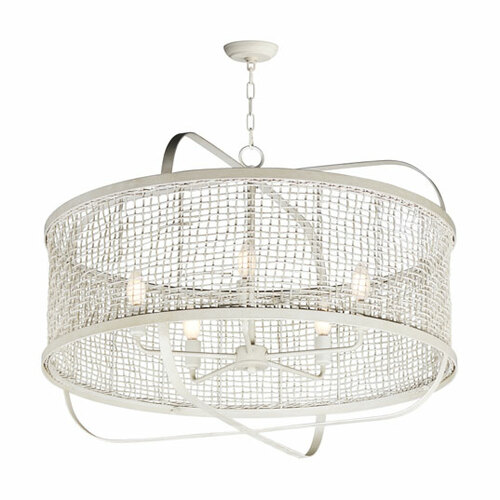 Maxim Lighting Cestino 30-Inch Pendant in Weathered White by Maxim Lighting 22475WWT