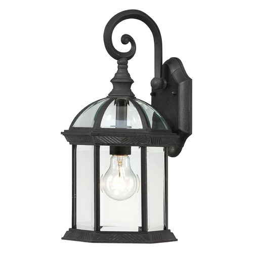 Nuvo Lighting Outdoor Wall Light with Clear Glass in Textured Black by Nuvo Lighting 60/4963