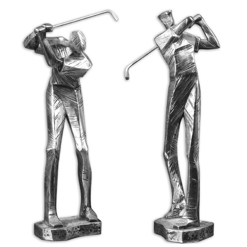 Uttermost Lighting Practice Shot Metallic Statues, Set of 2 by Uttermost Lighting 19675