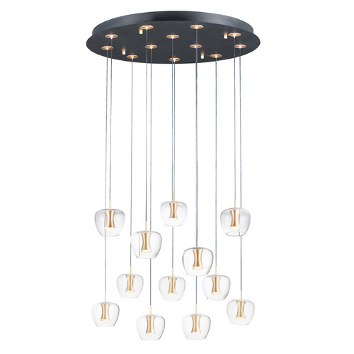 ET2 Lighting Newton 12-Light LED Pendant in Black & Gold by ET2 Lighting E24167-18BKGLD