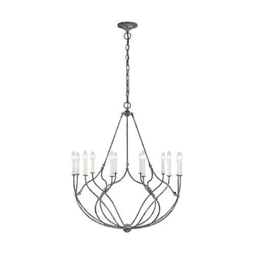 Visual Comfort Studio Collection Chapman & Meyers Richmond 31.38-Inch Weathered Galvanized Chandelier by Visual Comfort Studio CC11212WGV
