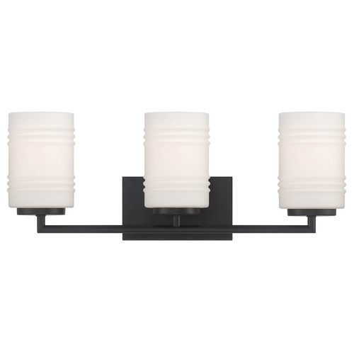 Designers Fountain Lighting Designers Fountain Leavenworth Matte Black Bathroom Light D257M-3B-MB