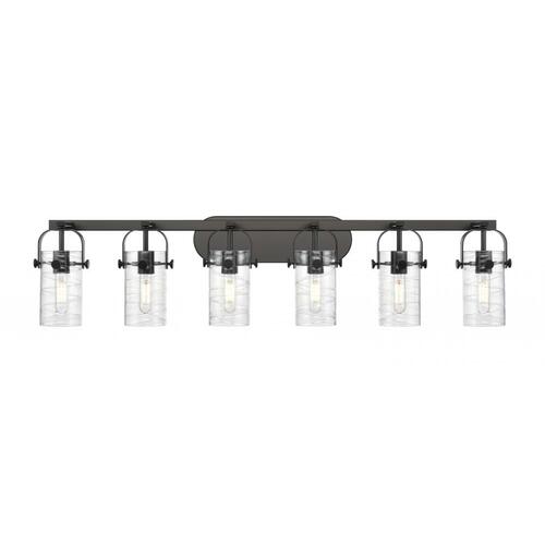 Innovations Lighting Pilaster II 6-Light Bath Light in Matte Black by Innovations Lighting 423-6W-BK-G423-7DE