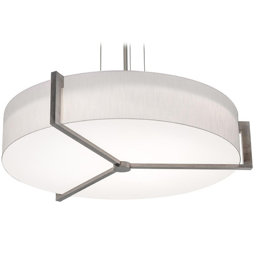 AFX Lighting Afx Lighting Apex Satin Nickel LED Pendant Light with Drum Shade APP3044L5AJUDWG-LW