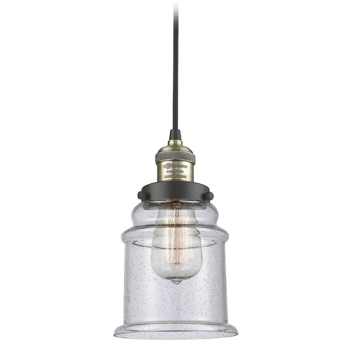 Innovations Lighting Canton Black Antique Brass Mini Pendant by Innovations Lighting 201C-BAB-G184