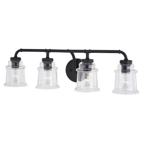 Vaxcel Lighting Vaxcel Lighting Toledo Matte Black Bathroom Light W0351
