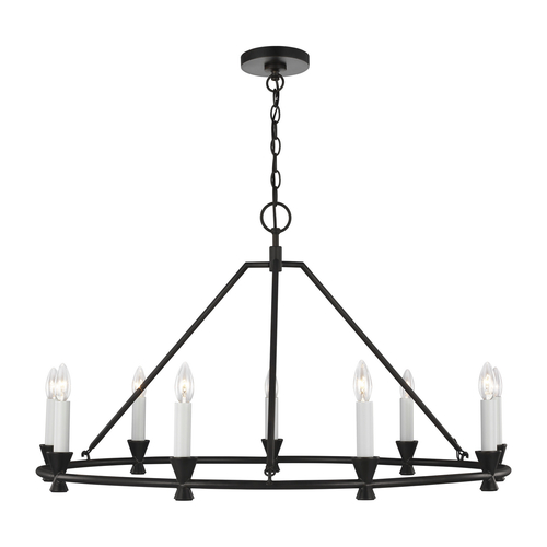 Visual Comfort Studio Collection Chapman & Meyers 38-Inch Keystone Aged Iron Chandelier by Visual Comfort Studio CC1179AI
