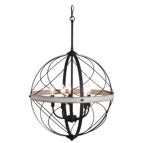 Vaxcel Lighting Vaxcel Lighting Montclare Textured Black & White Ash Pendant Light P0355