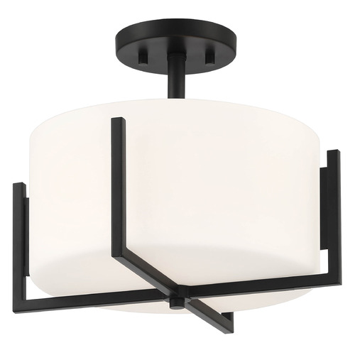 Designers Fountain Lighting Designers Fountain Cambria Matte Black Semi-Flushmount Light D258M-SF-MB