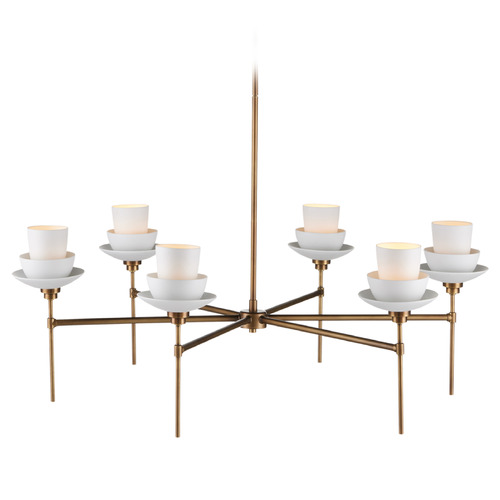 Currey and Company Lighting Currey and Company Ian Thornton Etiquette Antique Brass Chandelier 9000-1092