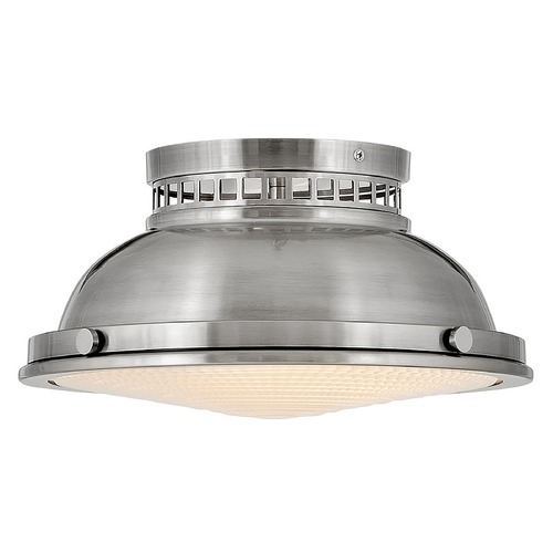 Hinkley Emery 12.75-Inch Polished Antique Nickel Flush Mount by Hinkley Lighting 4081PL