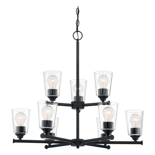 Satco Lighting Bransel Matte Black Chandelier by Satco Lighting 60/7289