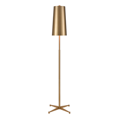 Elk Lighting Elk Lighting Matthias Aged Brass Floor Lamp with Conical Shade H0019-11066