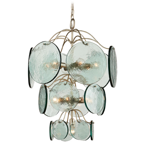 Currey and Company Lighting Currey and Company Rovigo Clear / Silver Leaf Chandelier 9000-1100