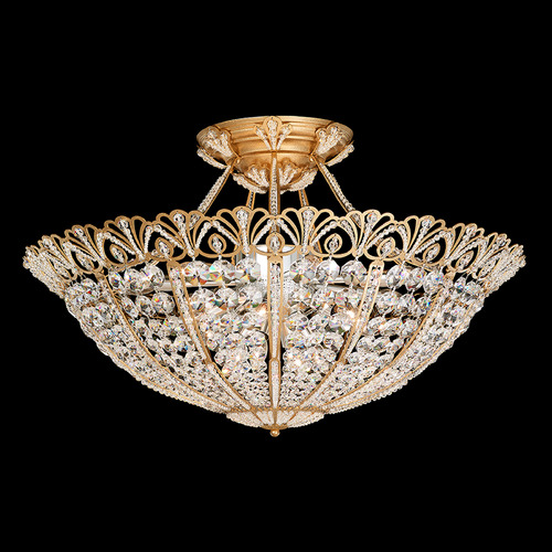 Schonbek Lighting Schonbek Worldwide Lighting Rivendell French Gold Semi-Flushmount Light 9845-26R