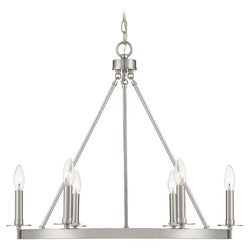 Meridian 26-Inch Wide Chandelier in Brushed Nickel by Meridian M10093BN