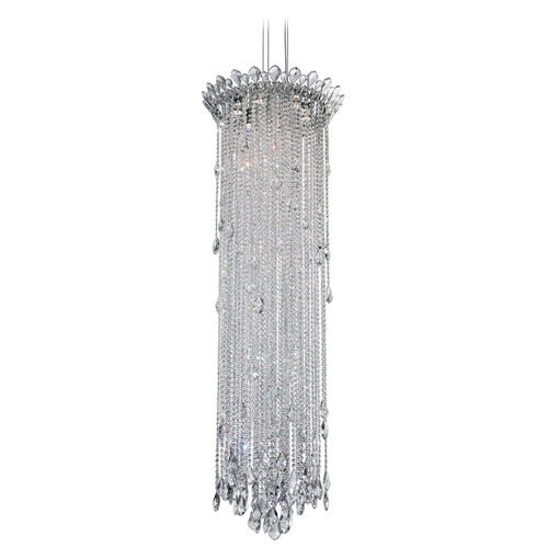 Schonbek Lighting Schonbek Worldwide Lighting Trilliane Strands Polished Stainless Steel Pendant Light TR2413N-401R