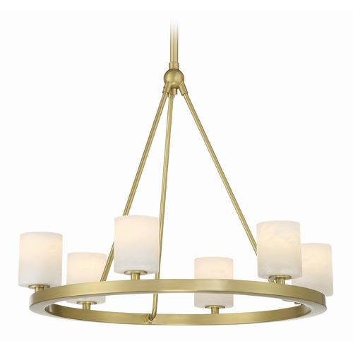 Crystorama Lighting Crystorama Lighting Aragon Soft Brass LED Chandelier ARA-10264-SB-ST