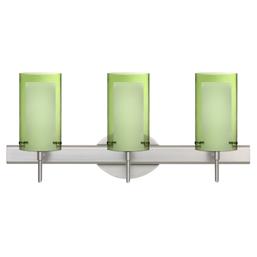 Besa Lighting Besa Lighting Pahu Satin Nickel LED Bathroom Light 3SW-L44007-LED-SN