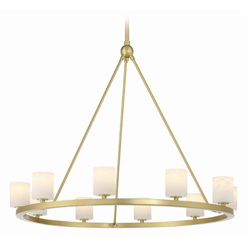 Crystorama Lighting Crystorama Lighting Aragon Soft Brass LED Chandelier ARA-10265-SB-ST
