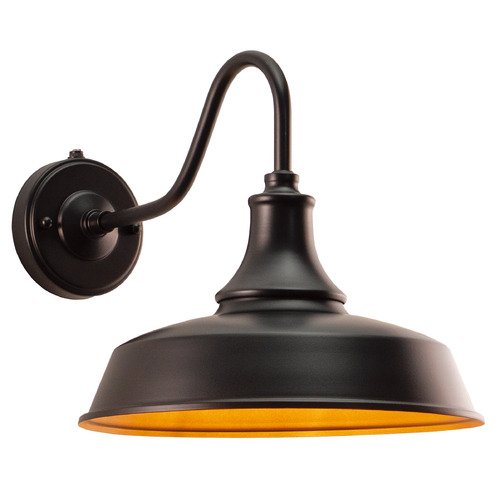 Vaxcel Lighting Vaxcel Lighting Dorado Dark Bronze & Light Gold Barn Light T0367