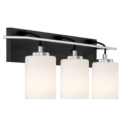Designers Fountain Lighting Designers Fountain Prince St Matte Black Bathroom Light D250M-3B-MB