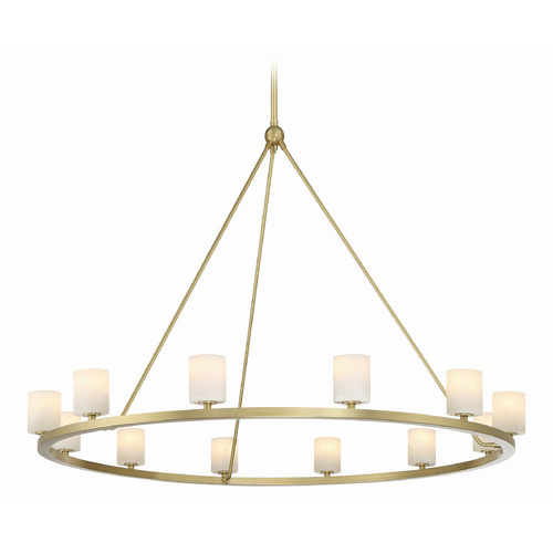 Crystorama Lighting Crystorama Lighting Aragon Soft Brass LED Chandelier ARA-10266-SB-ST