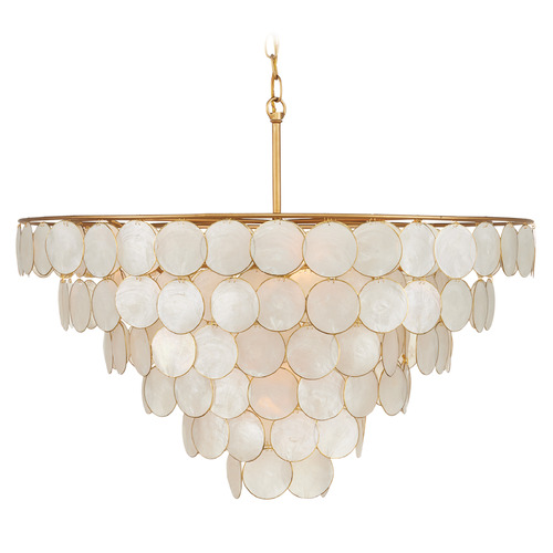 Currey and Company Lighting Currey and Company Bon Vivant Natural / Gold Pendant Light 9000-1098