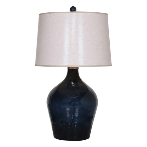 Uttermost Lighting Lamone Blue Glass Lamp by Uttermost Lighting 27104