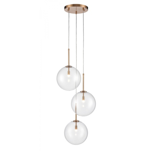 Avenue Lighting Delilah 3-Light Pendant Light in Aged Brass by Avenue Lighting HF4233-AB