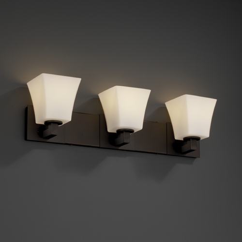 Justice Design Group Fusion Collection Bathroom Light by Justice Design Group FSN-8923-40-OPAL-DBRZ