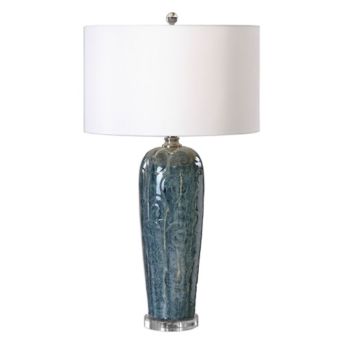 Uttermost Lighting Maira Blue Ceramic Table Lamp by Uttermost Lighting 27130-1