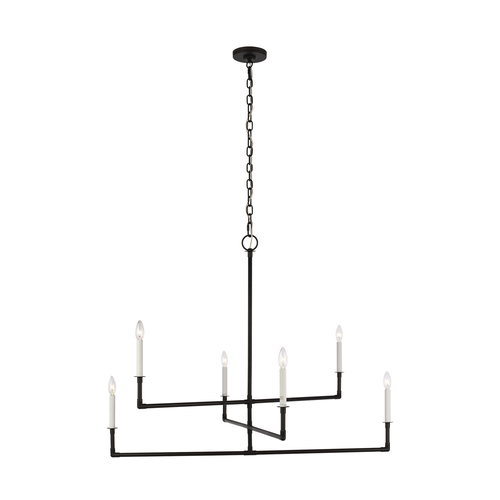 Visual Comfort Studio Collection Chapman & Meyers Bayview 44-Inch Aged Iron Chandelier by Visual Comfort Studio CC1356AI