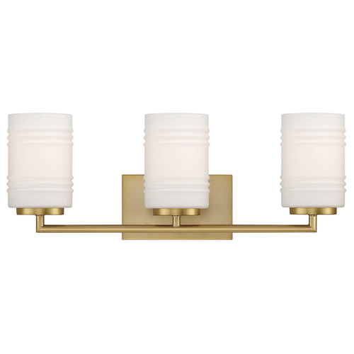 Designers Fountain Lighting Designers Fountain Leavenworth Brushed Gold Bathroom Light D257M-3B-BG