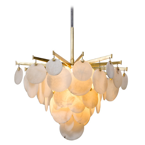 Corbett Lighting Corbett Lighting Serenity Gold Leaf & Polished Stainless LED Pendant Light 228-42-GL/SS