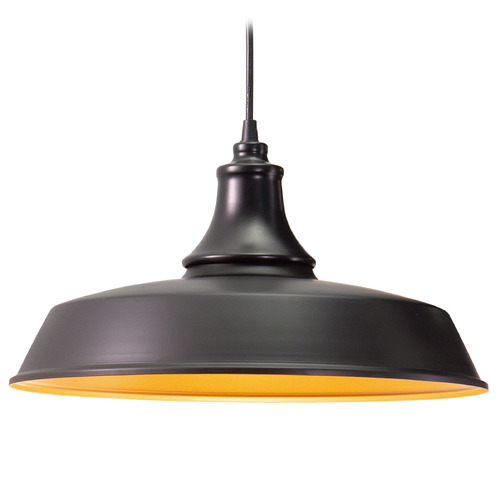 Vaxcel Lighting Vaxcel Lighting Dorado Dark Bronze & Light Gold Barn Light T0373