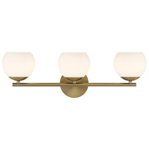 Designers Fountain Lighting Designers Fountain Moon Breeze Brushed Gold Bathroom Light D251H-3B-BG