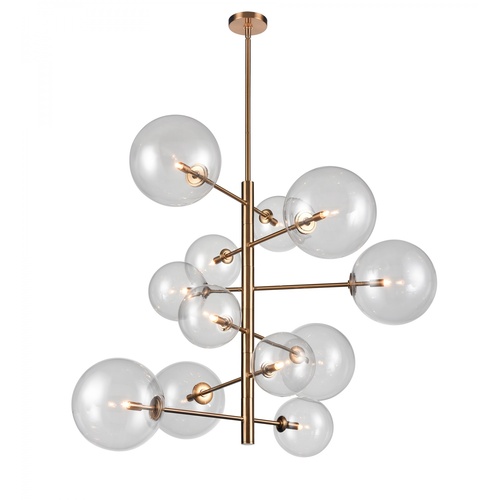 Avenue Lighting Delilah 43-Inch Wide Chandelier in Aged Brass by Avenue Lighting HF4212-AB
