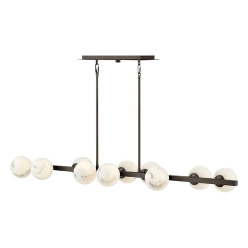 Fredrick Ramond Selene 10-Light Linear Chandelier in Black Oxide by Fredrick Ramond FR41906BX
