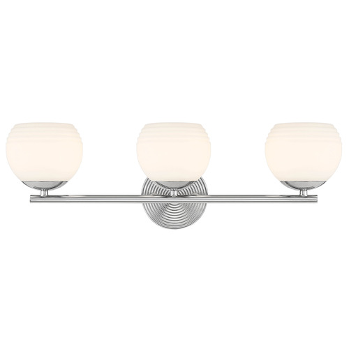 Designers Fountain Lighting Designers Fountain Moon Breeze Polished Nickel Bathroom Light D251H-3B-PN